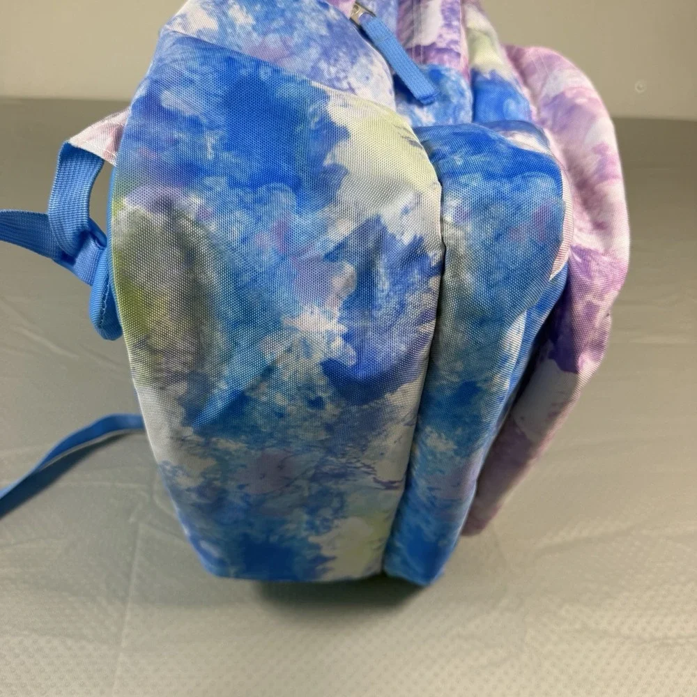 JanSport Big Student Tie Dye Backpack Blue Purple Pink School Bookbag Mesh